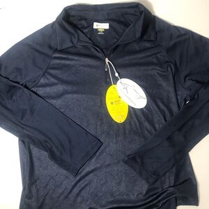 Greg Norman Collection Navy Long-Sleeve Quarter-Zip Polo